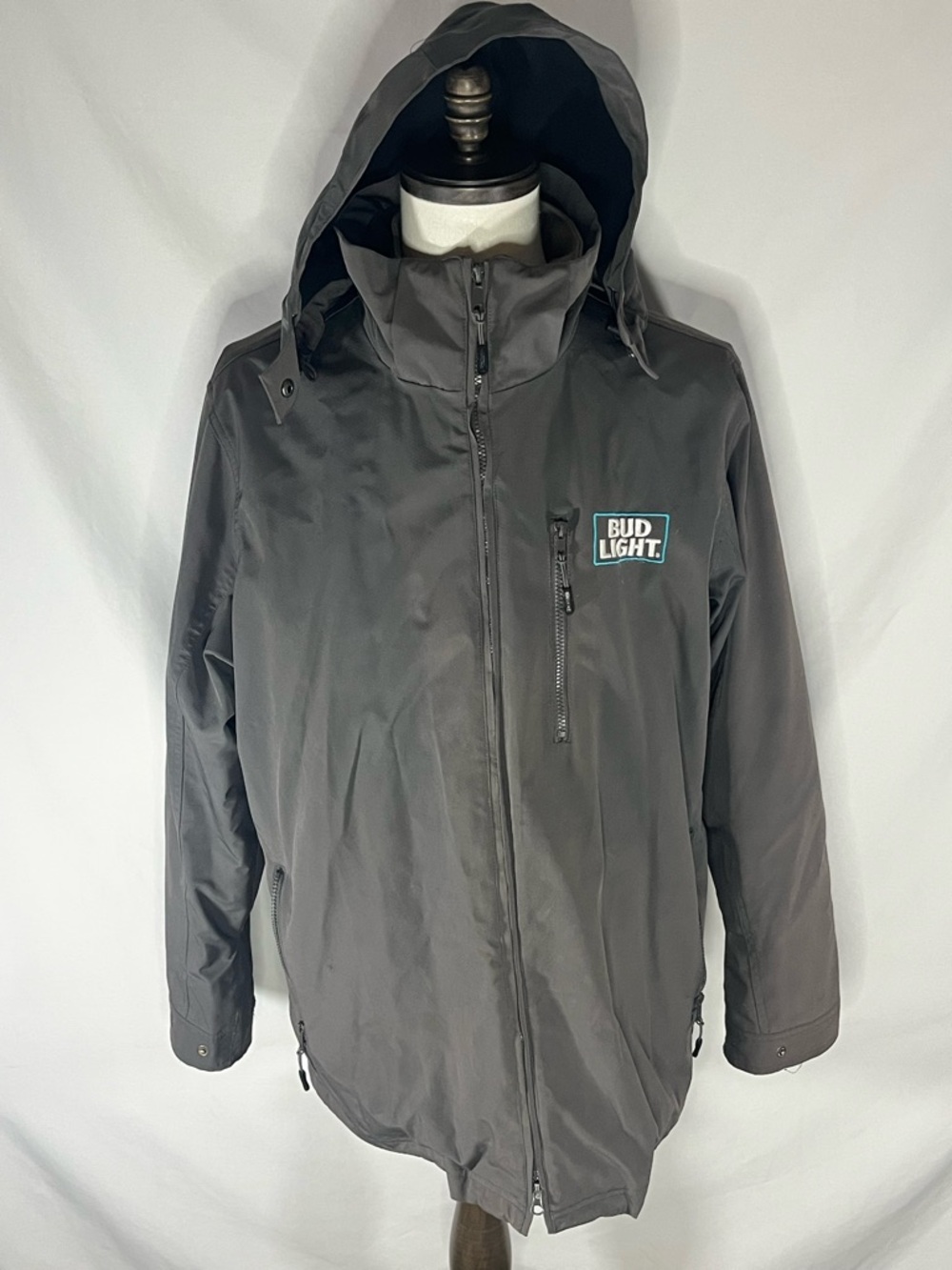 Bud Light Budweiser 3-in-1 Systems Hooded Parka Shell Liner Men’s Jacket Large